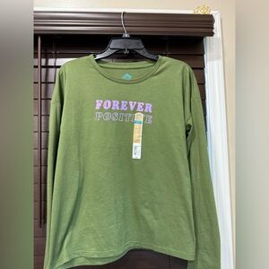 Olive Green Long Sleeve Tee - Forever Positive size 3XL